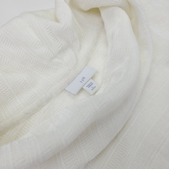 J.jill Cream White Cowl Neck Oversive Fit Sweater Sz L - Picture 5 of 11